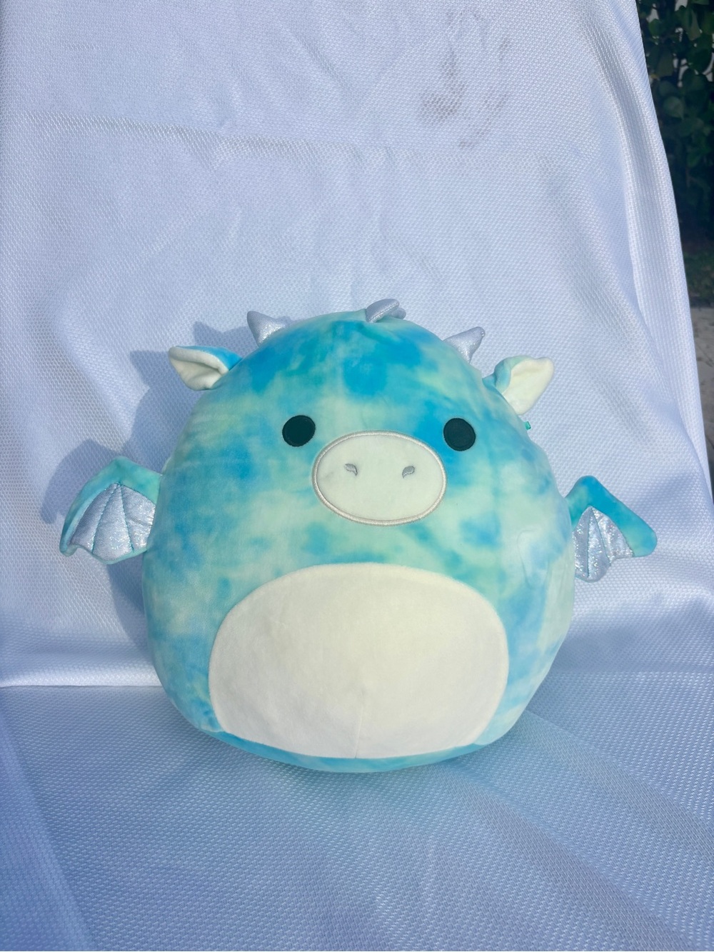 Squishmallows Keith the Blue Tie-Dye Dragon Plush Pillow